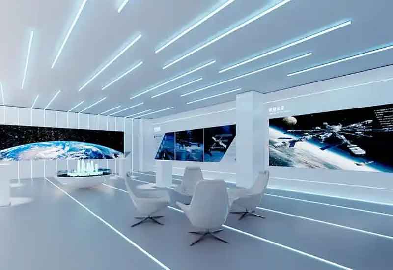鄭州某科技企業展廳設計：未來感與互動性的完美結合
