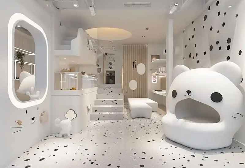 鄭州寵物店裝修設計：萌寵互動空間設計