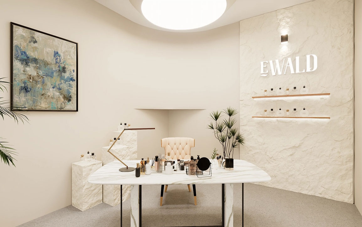 45平米鄭州化妝品店鋪直播間設(shè)計效果圖