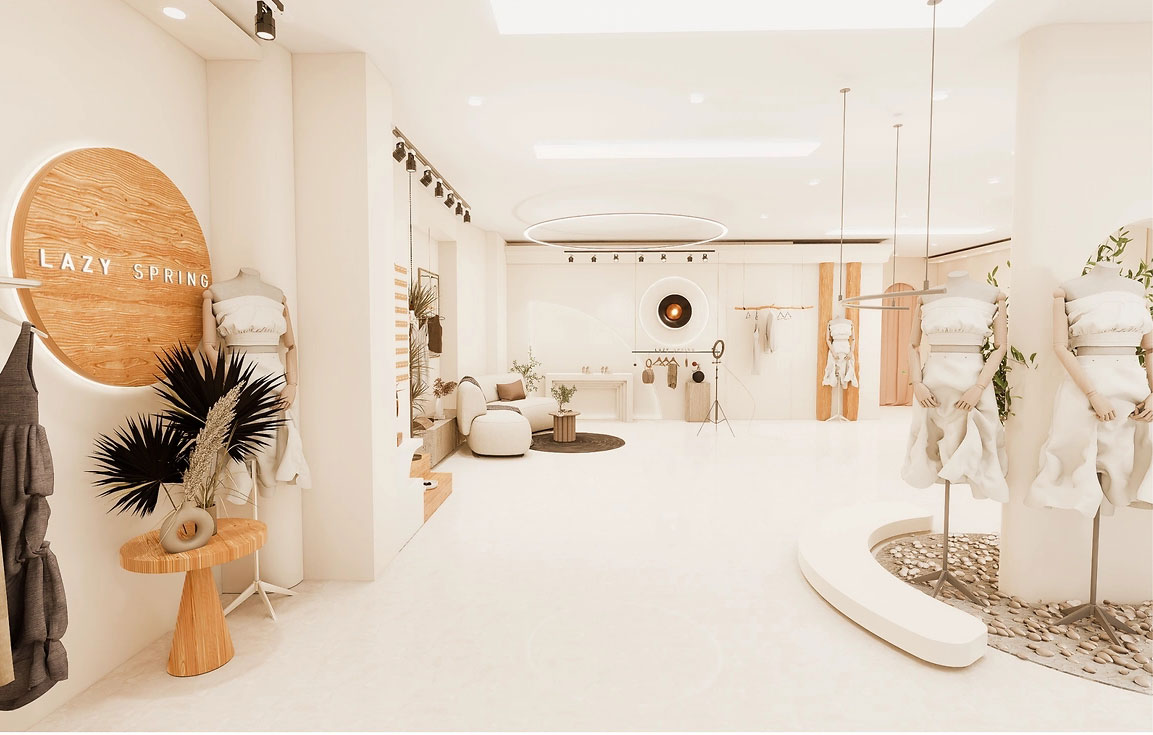 200平米鄭州服裝門店直播間設(shè)計效果圖