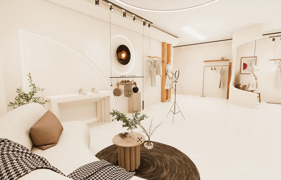 200平米鄭州服裝門店直播間設(shè)計效果圖