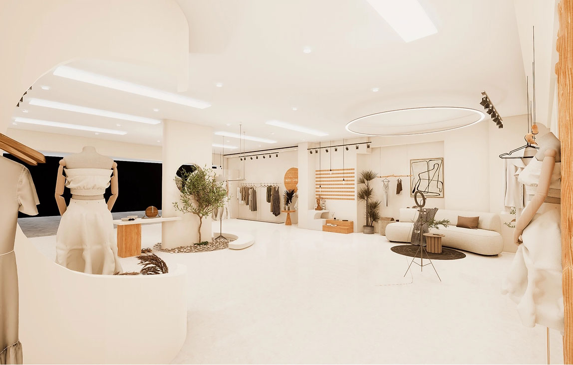 200平米鄭州服裝門店直播間設(shè)計效果圖