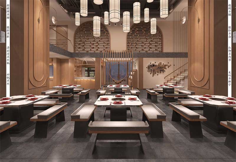 鄭州餐飲店裝修設計費用明細:含設計費/施工費/材料報價